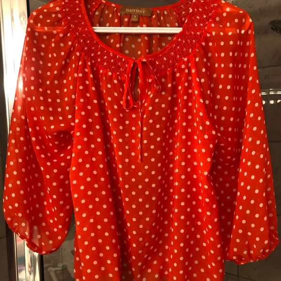 Ellen Tracy polka dot blouse - Picture 3 of 3